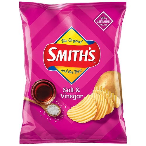 Smith's Crinkle Cut Salt & Vinegar Chips 45g, 90g, 170g